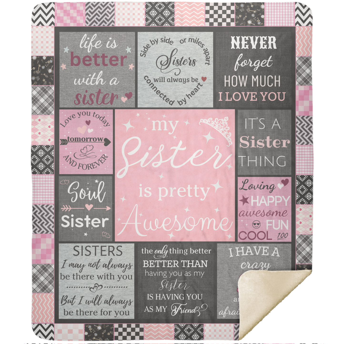 Hugs & Love ~ Sisters Patchwork Blanket