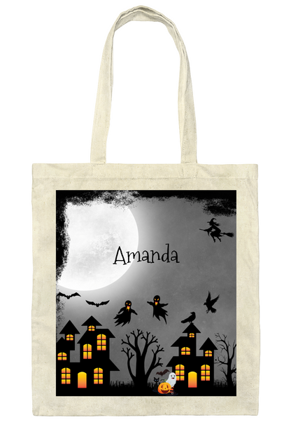 Spooky Night Personalized Halloween Tote Bag