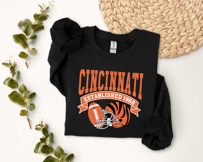 Vintage State Football Sweatshirt Collection - Cincinnati