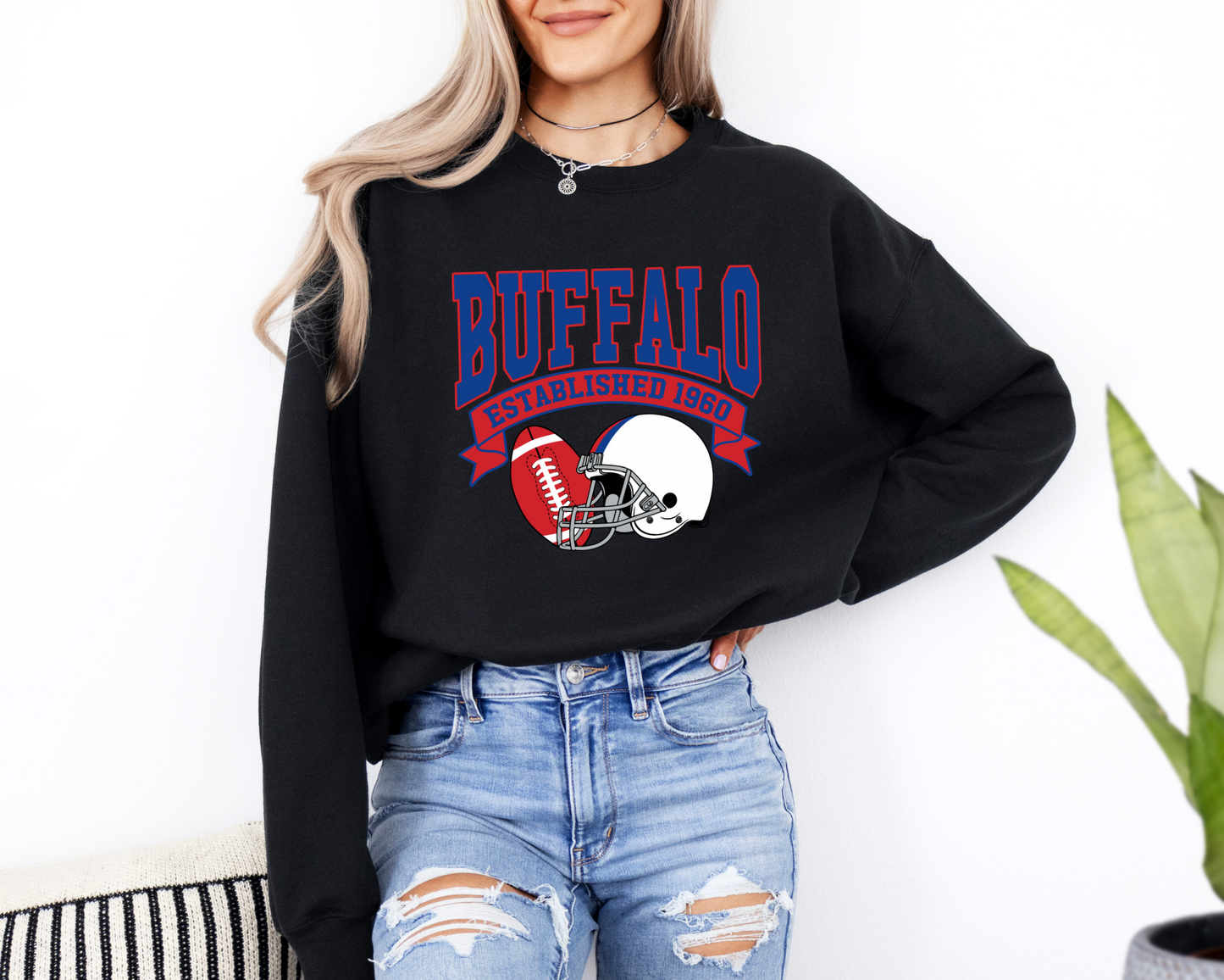 Vintage State Football Sweatshirt Collection - Buffalo