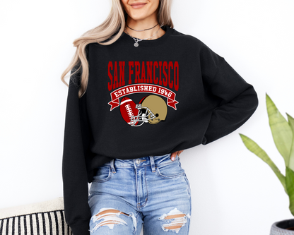 Vintage State Football Sweatshirt Collection - San Francisco