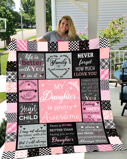 Hugz & Love - Daughter's Customizable Patchwork Blanket