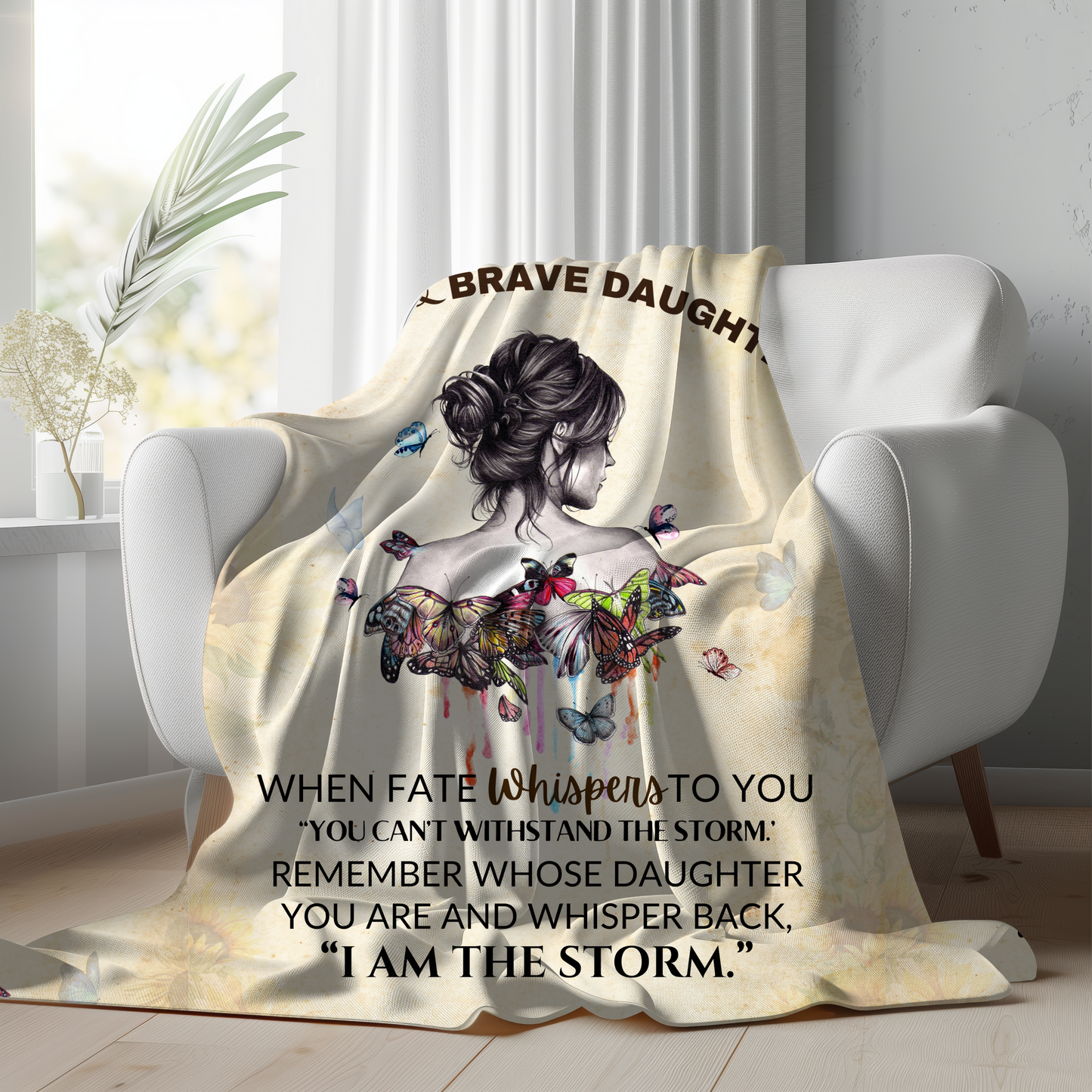 Fierce & Brave - Daughter's Customizable Blanket