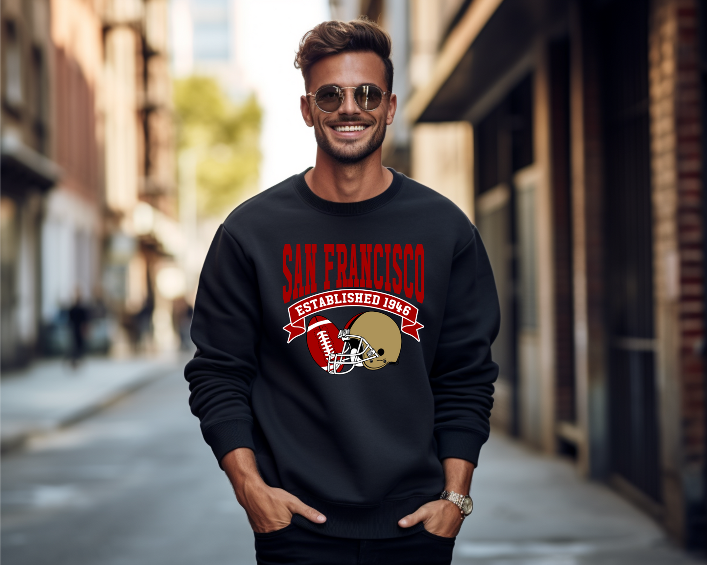 Vintage State Football Sweatshirt Collection - San Francisco