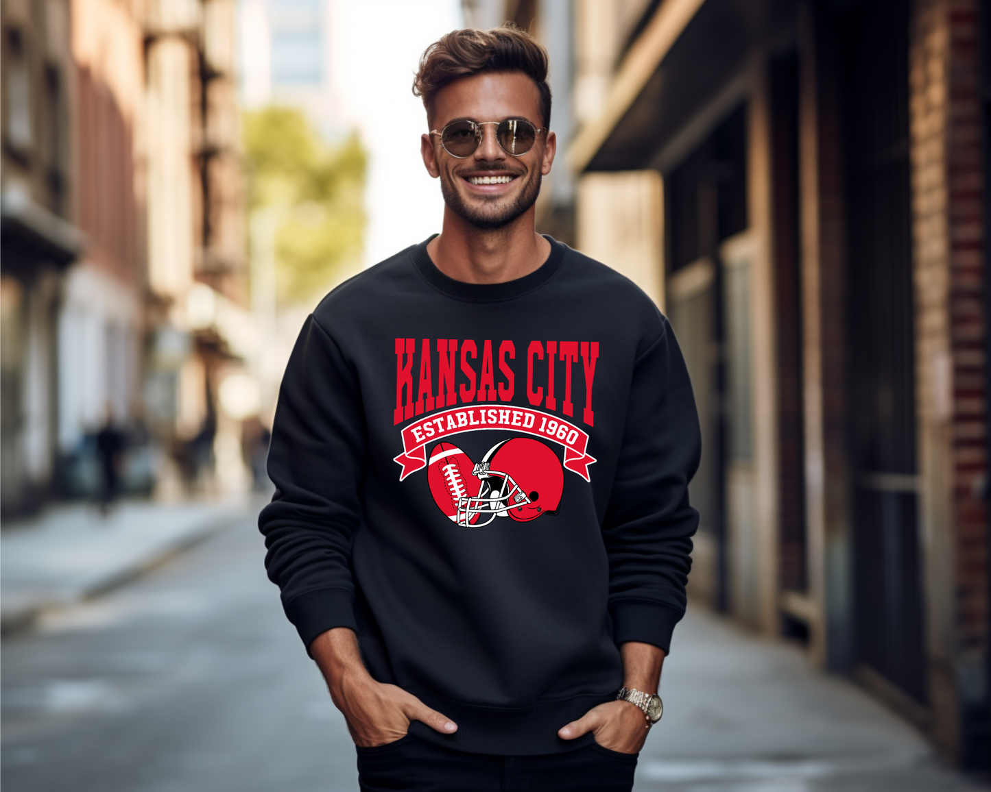 Vintage State Football Sweatshirt Collection - Kansas