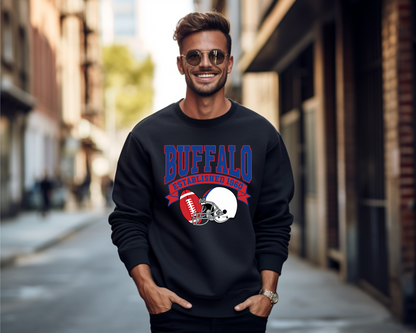 Vintage State Football Sweatshirt Collection - Buffalo