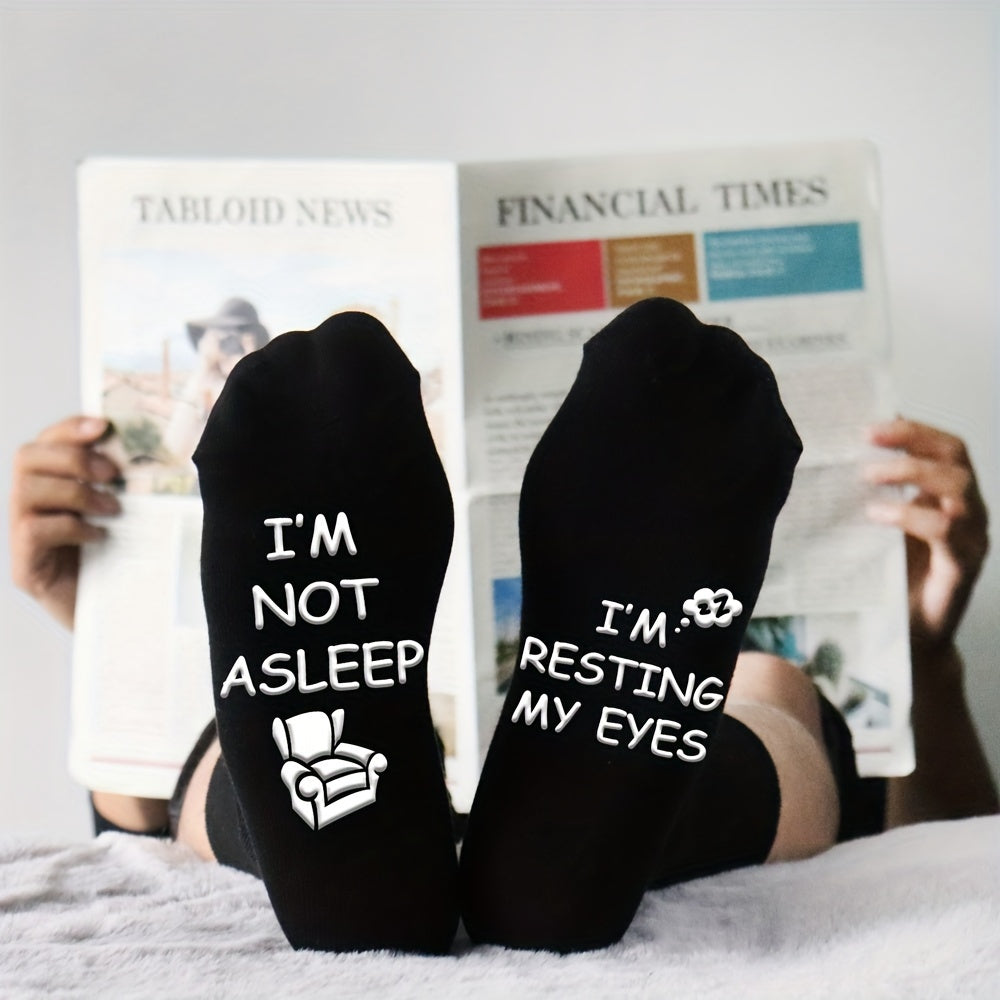 Not Asleep Socks: Perfect for a Husband or Dad, Granddad, Son, Brother or Friend