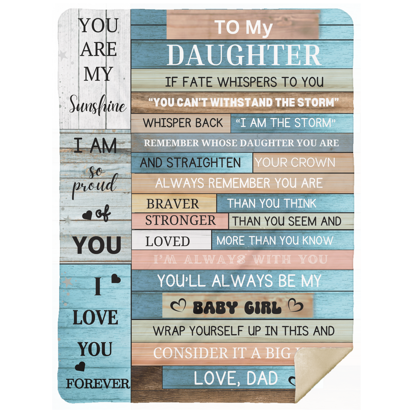 To My Daughter - Dad's Sapphire Blanket