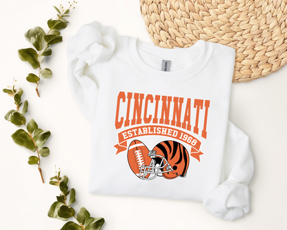 Vintage State Football Sweatshirt Collection - Cincinnati