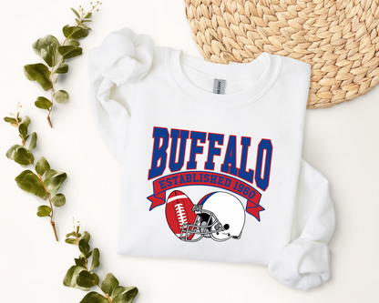 Vintage State Football Sweatshirt Collection - Buffalo