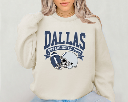 Vintage State Football Sweatshirt Collection - Dallas