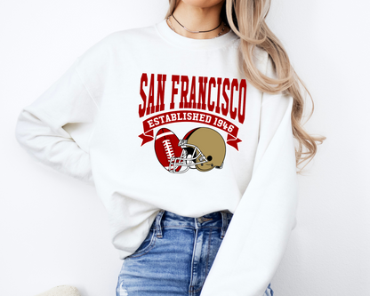 Vintage State Football Sweatshirt Collection - San Francisco