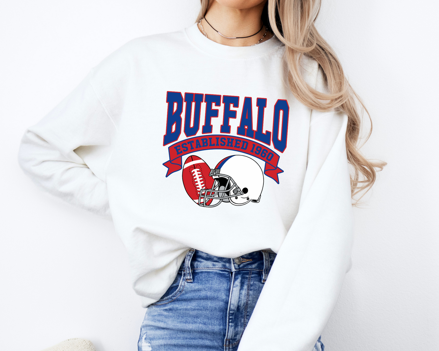 Vintage State Football Sweatshirt Collection - Buffalo