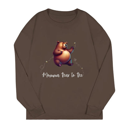 Momma Bear To Be - Sudadera de algodón DTF de 260 g/m² 