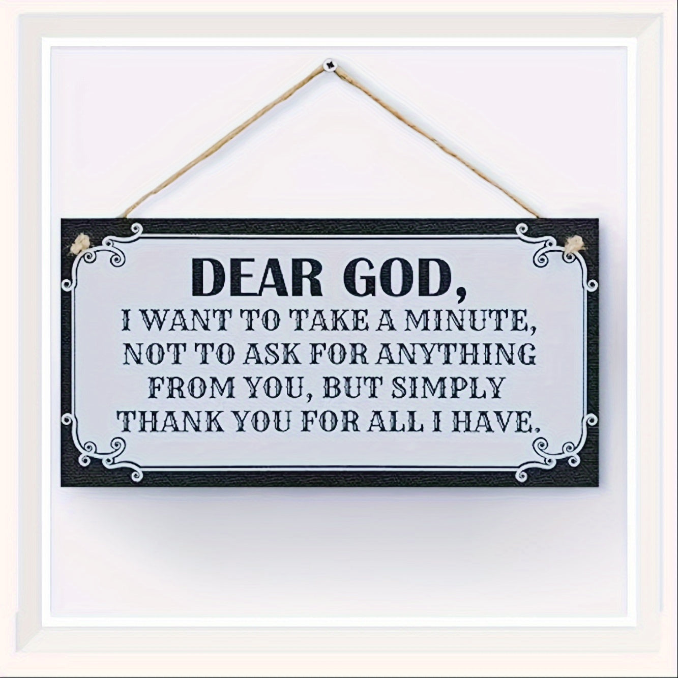 Dear God Inspirational Quote Wooden Wall Hanging Decor