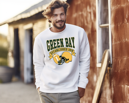 Vintage State Football Sweatshirt Collection - Green Bay