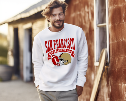 Vintage State Football Sweatshirt Collection - San Francisco