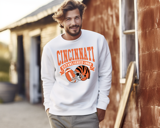 Vintage State Football Sweatshirt Collection - Cincinnati