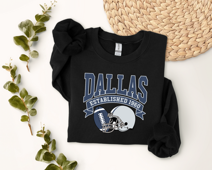 Vintage State Football Sweatshirt Collection - Dallas