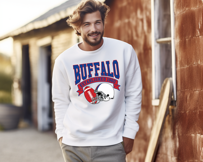 Vintage State Football Sweatshirt Collection - Buffalo