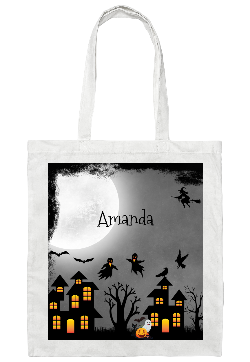 Spooky Night Personalized Halloween Tote Bag