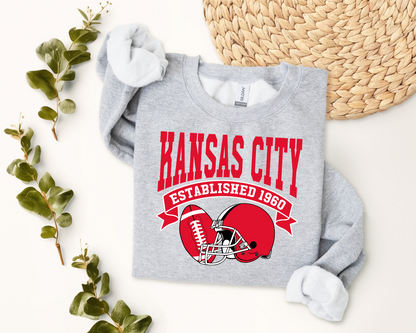 Vintage State Football Sweatshirt Collection - Kansas