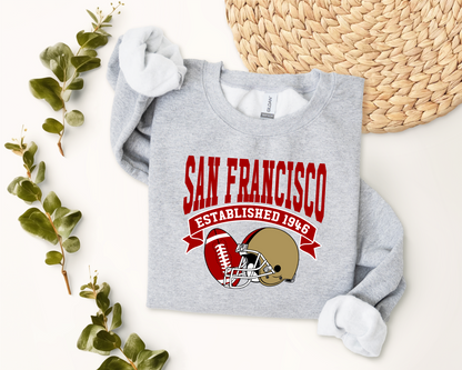 Vintage State Football Sweatshirt Collection - San Francisco