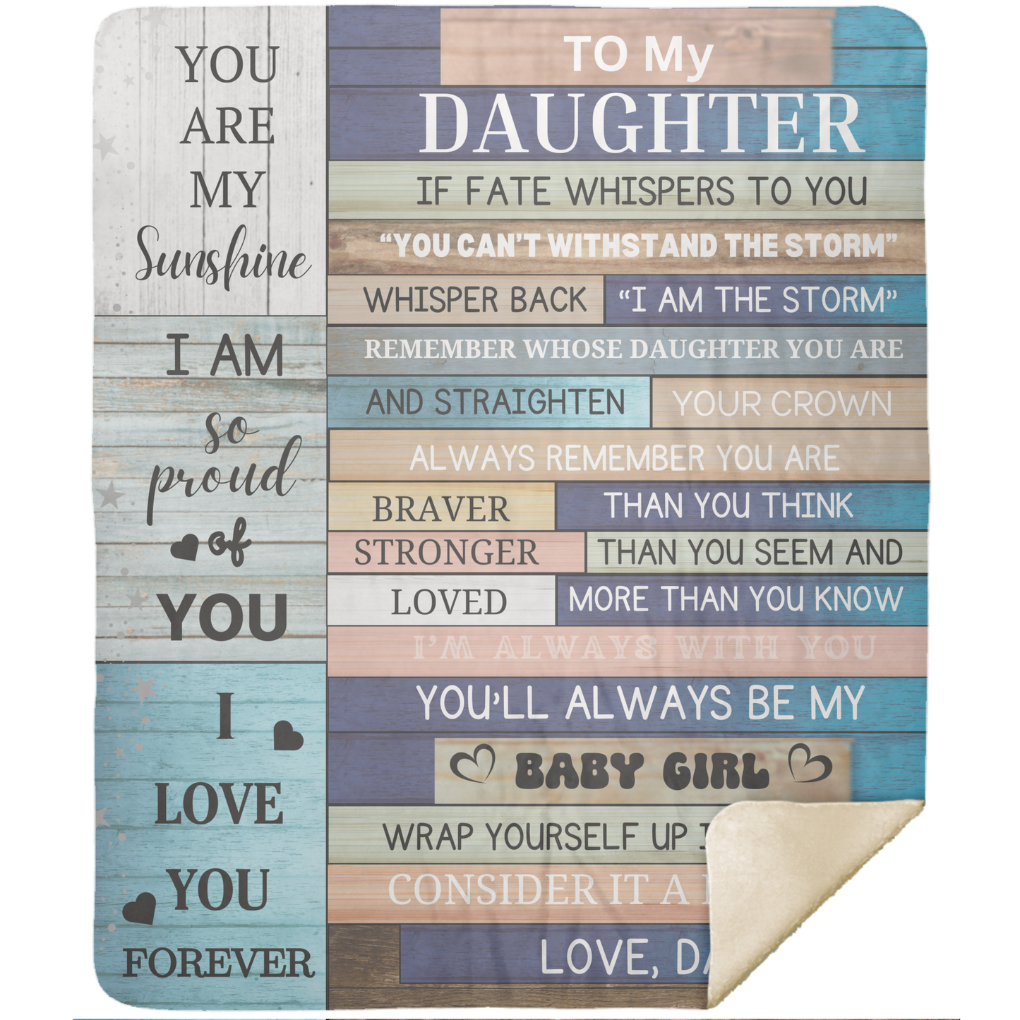 To My Daughter - Dad's Sapphire Blanket