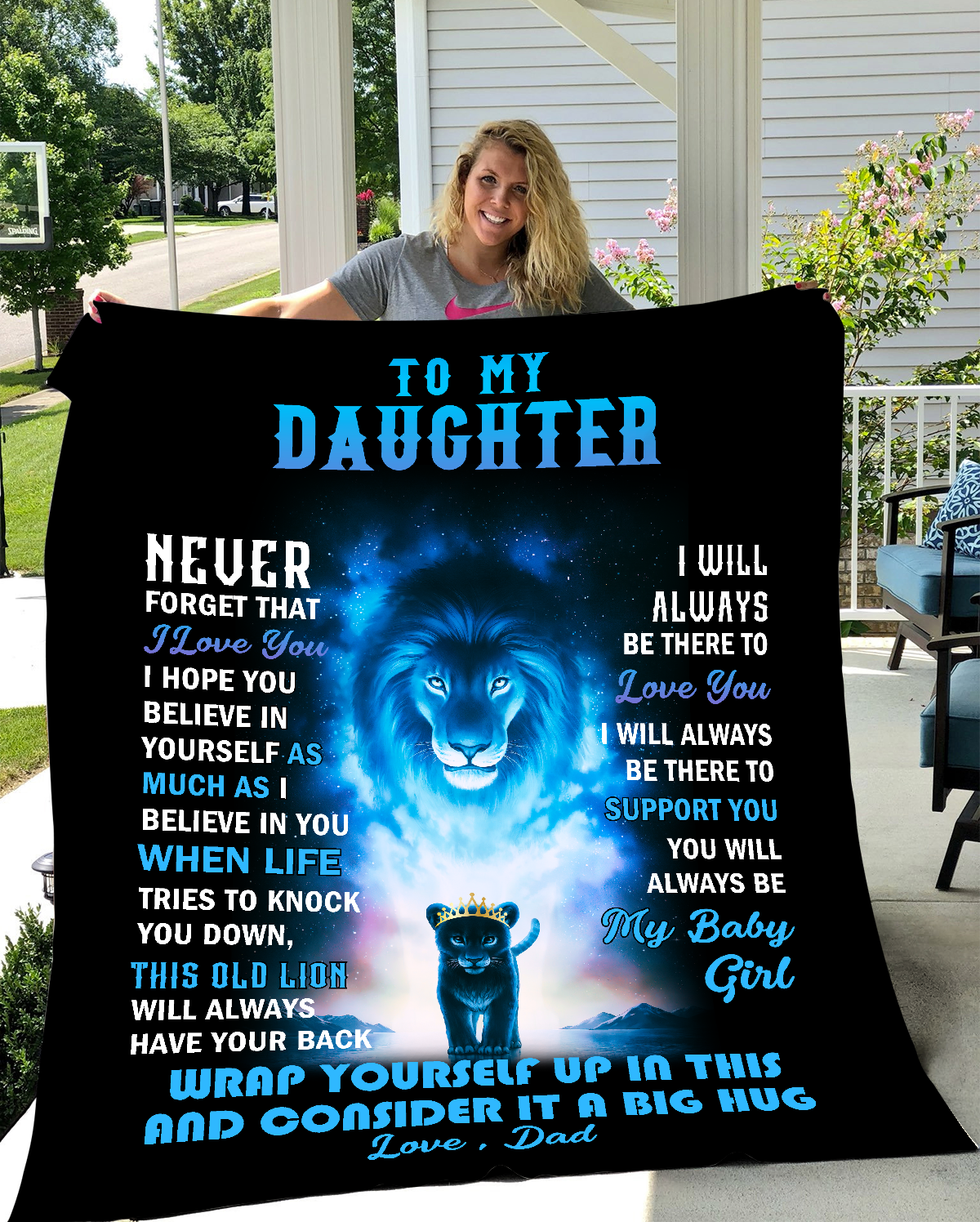 Guardian Lion Dusk Plush Blanket