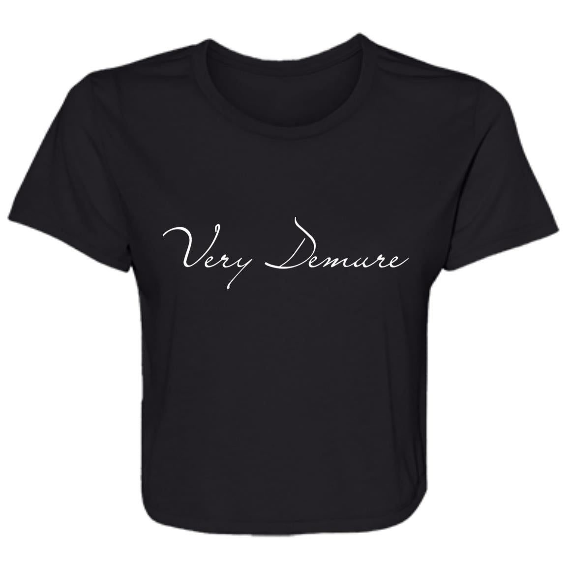 Very Demure BL Flowy Cropped Tee