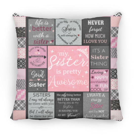 Sisterhood Quilted Medium Square Pillow