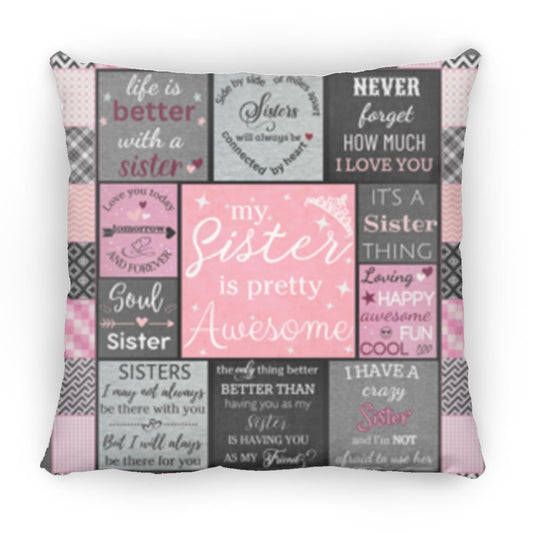 Sisterhood Patchwork Medium Square Pillow