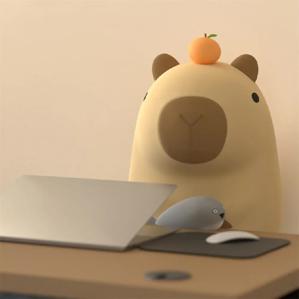 Adorable Capybara Kid's Night Light