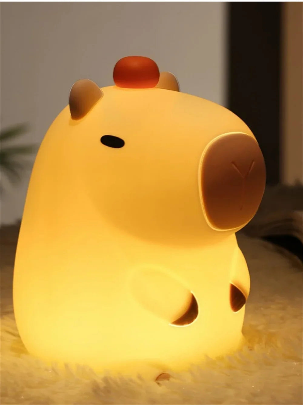 Adorable Capybara Kid's Night Light