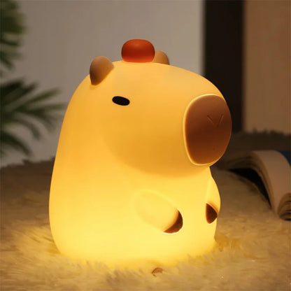 Adorable Capybara Kid's Night Light