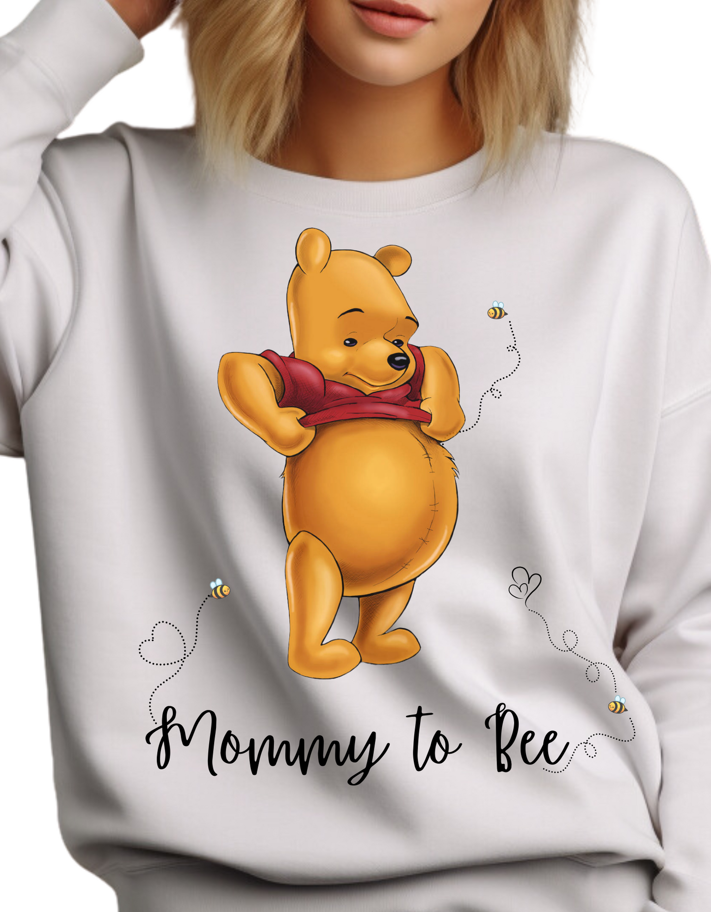 Mommy To Bee Winnie DTF Sudadera de algodón de 260 g/m² 