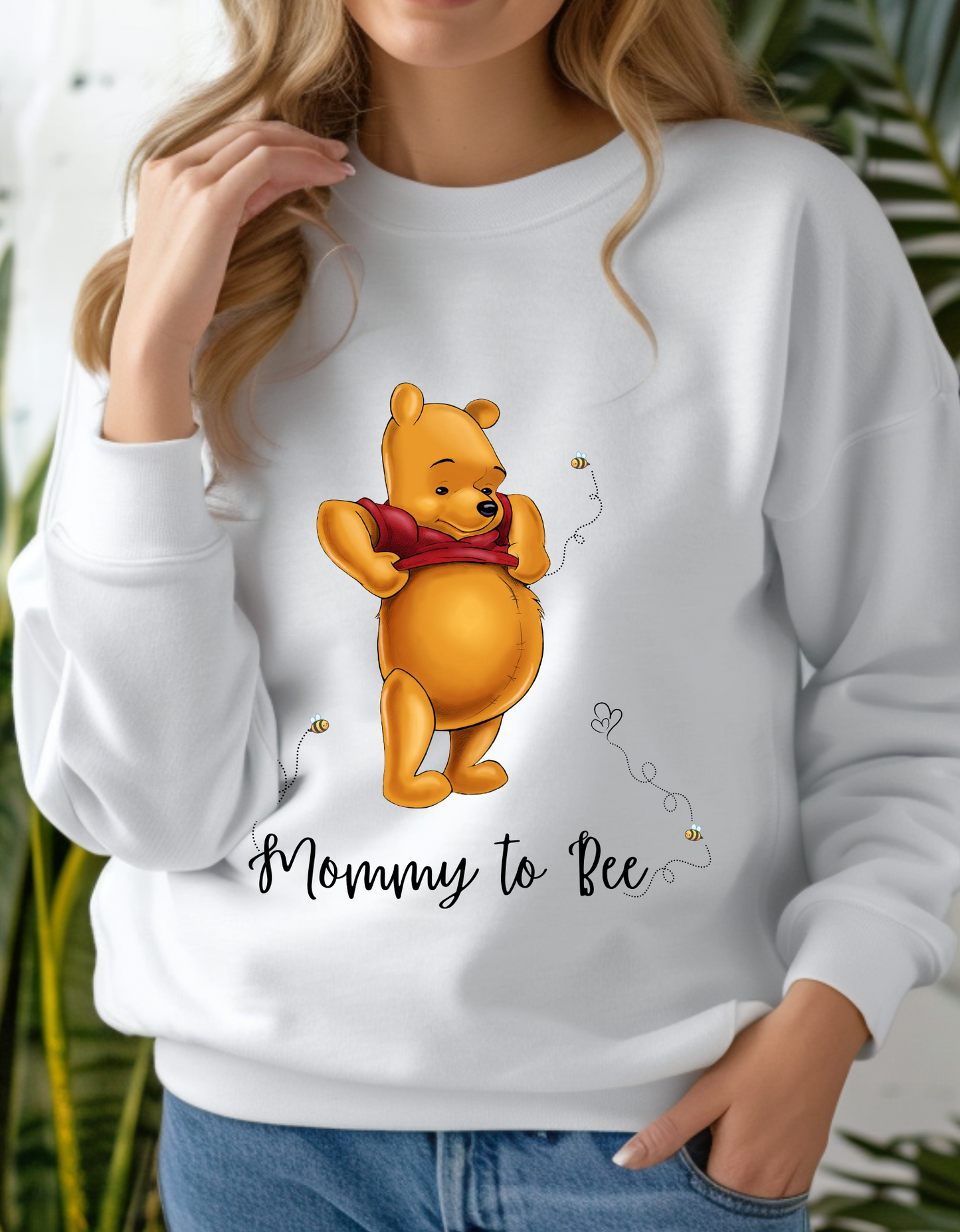 Mommy To Bee Winnie DTF Sudadera de algodón de 260 g/m² 