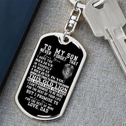 Never Forget - For Son Key Chain