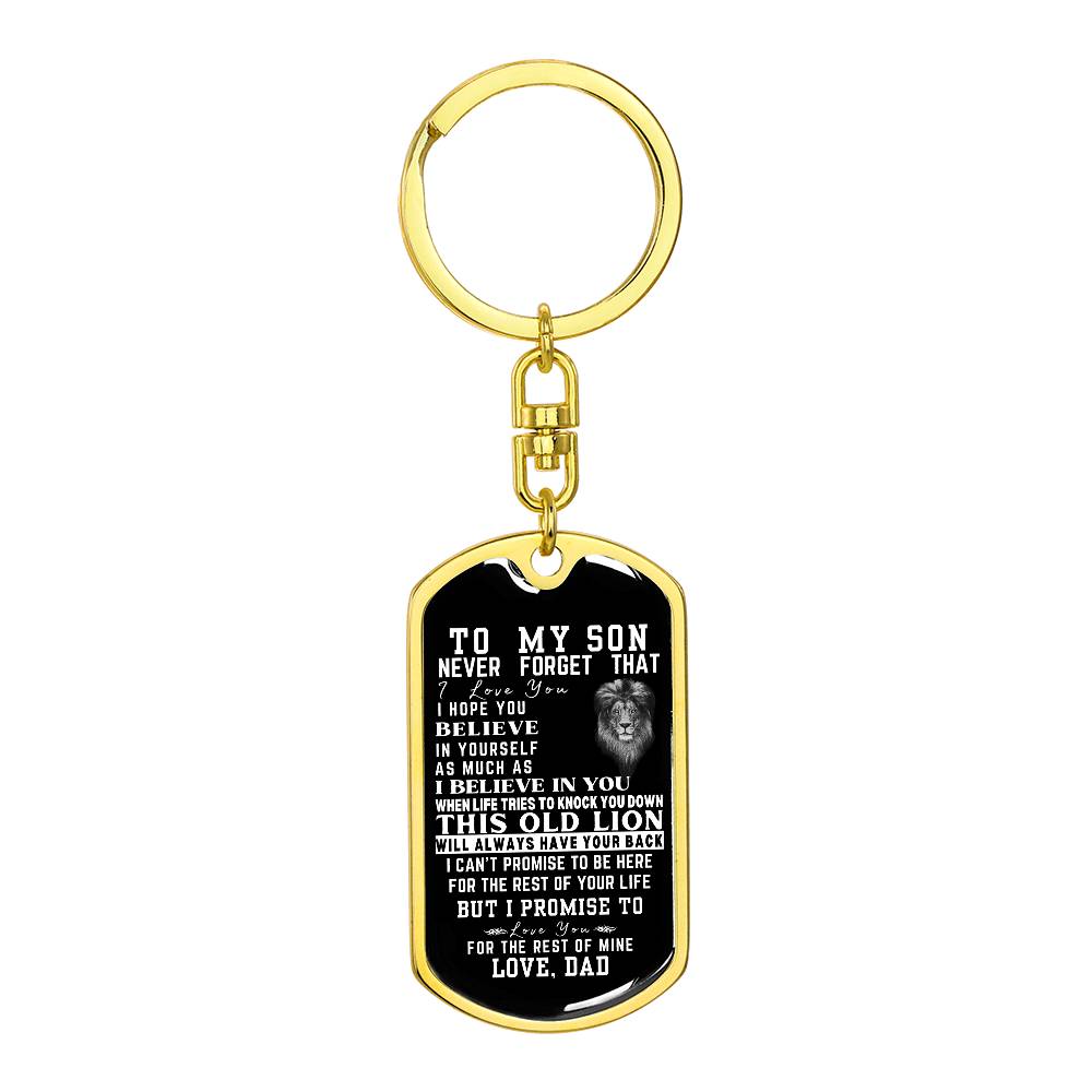 Never Forget - For Son Key Chain