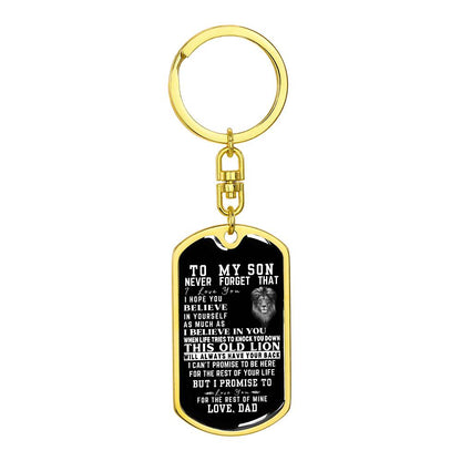 Never Forget - For Son Key Chain