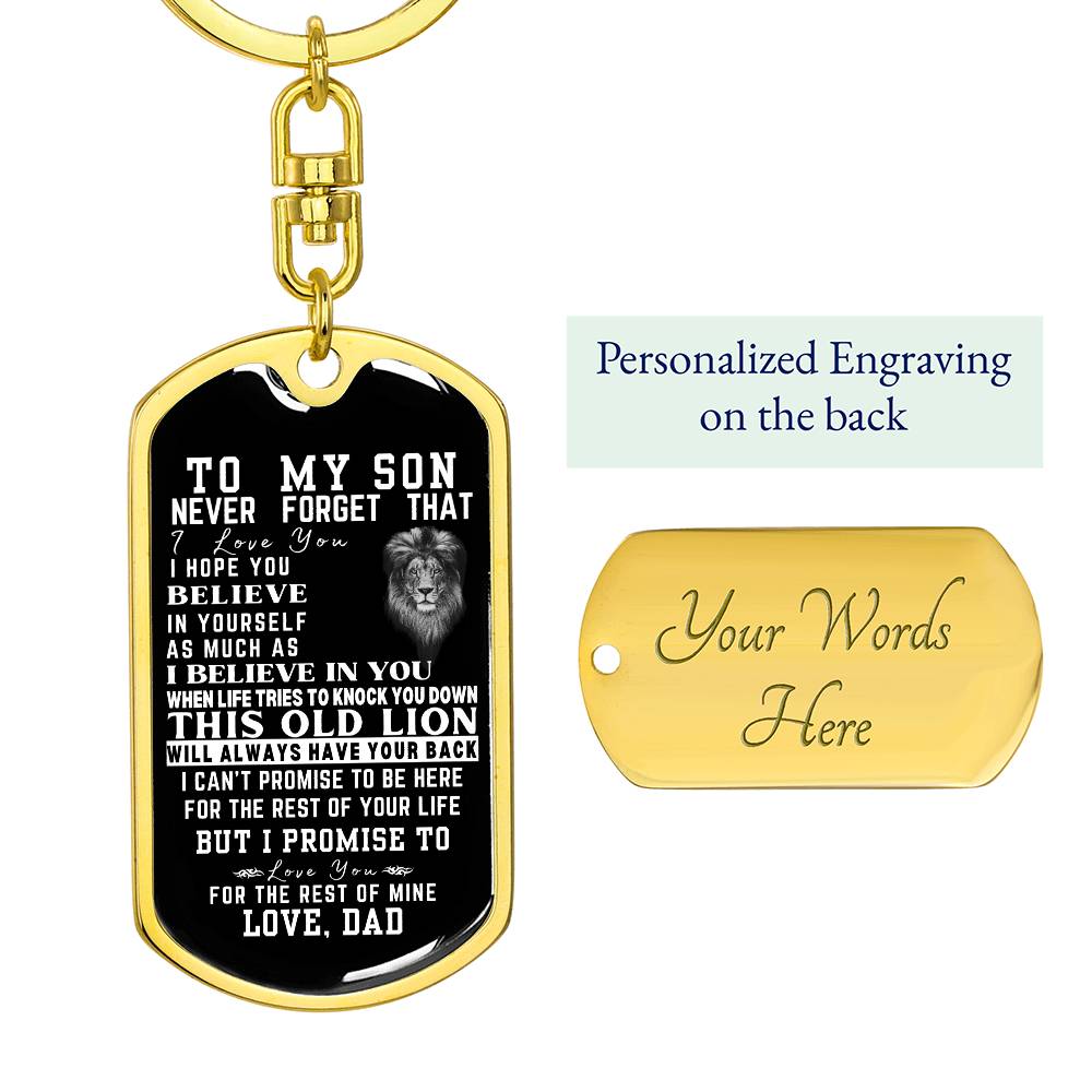 Never Forget - For Son Key Chain