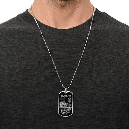 Never Forget - Dog Tag Necklace For Son