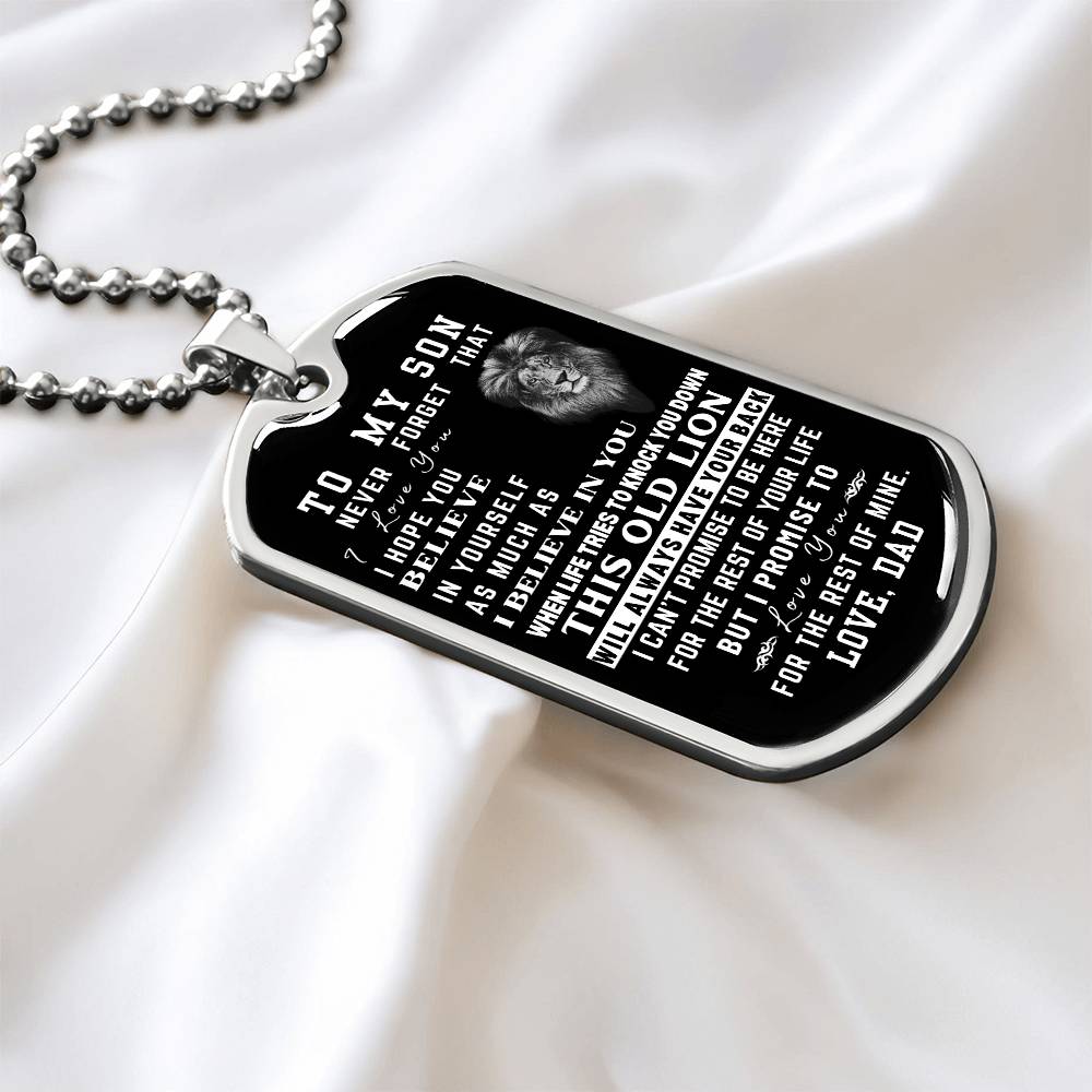 Never Forget - Dog Tag Necklace For Son