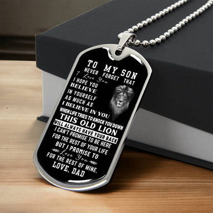 Never Forget - Dog Tag Necklace For Son