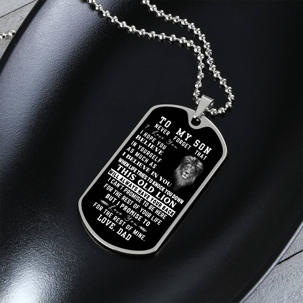 Never Forget - Dog Tag Necklace For Son