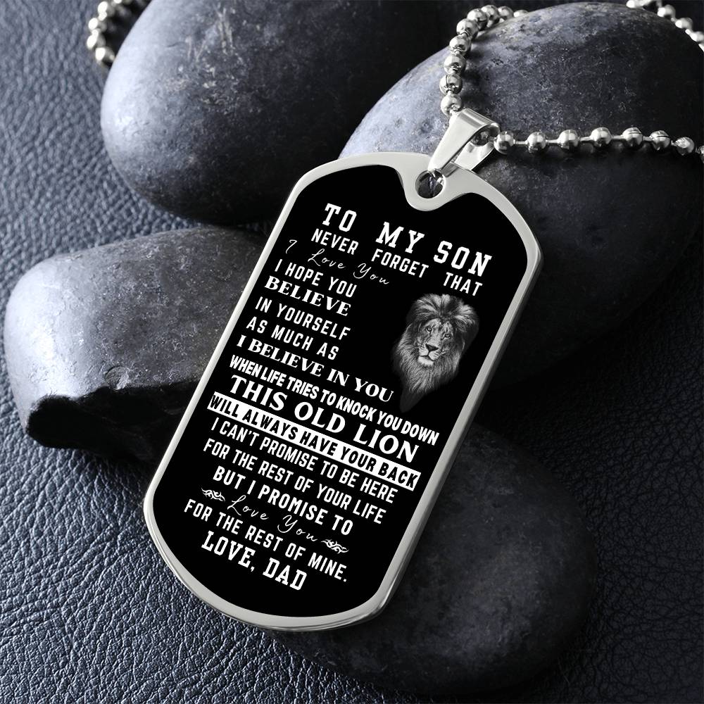 Never Forget - Dog Tag Necklace For Son