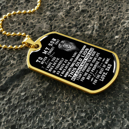 Never Forget - Dog Tag Necklace For Son