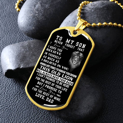 Never Forget - Dog Tag Necklace For Son