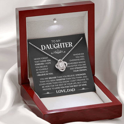 To My Daughter - Love Knot Necklace from Dad: A Symbol of Our Unbreakable Bond