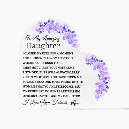 To My Amazing Daughter Letter from Mom - Amethyst